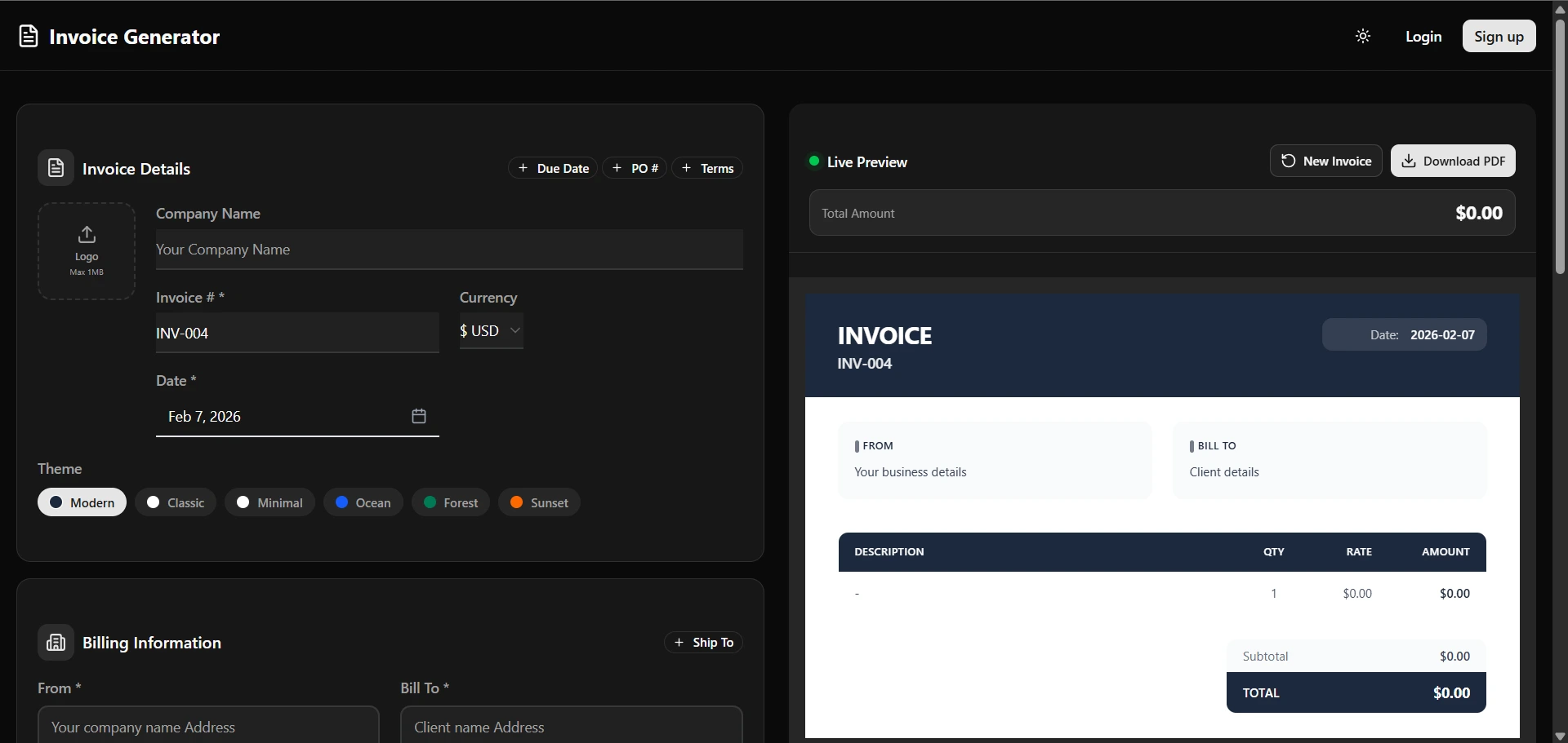 Invoice Generator